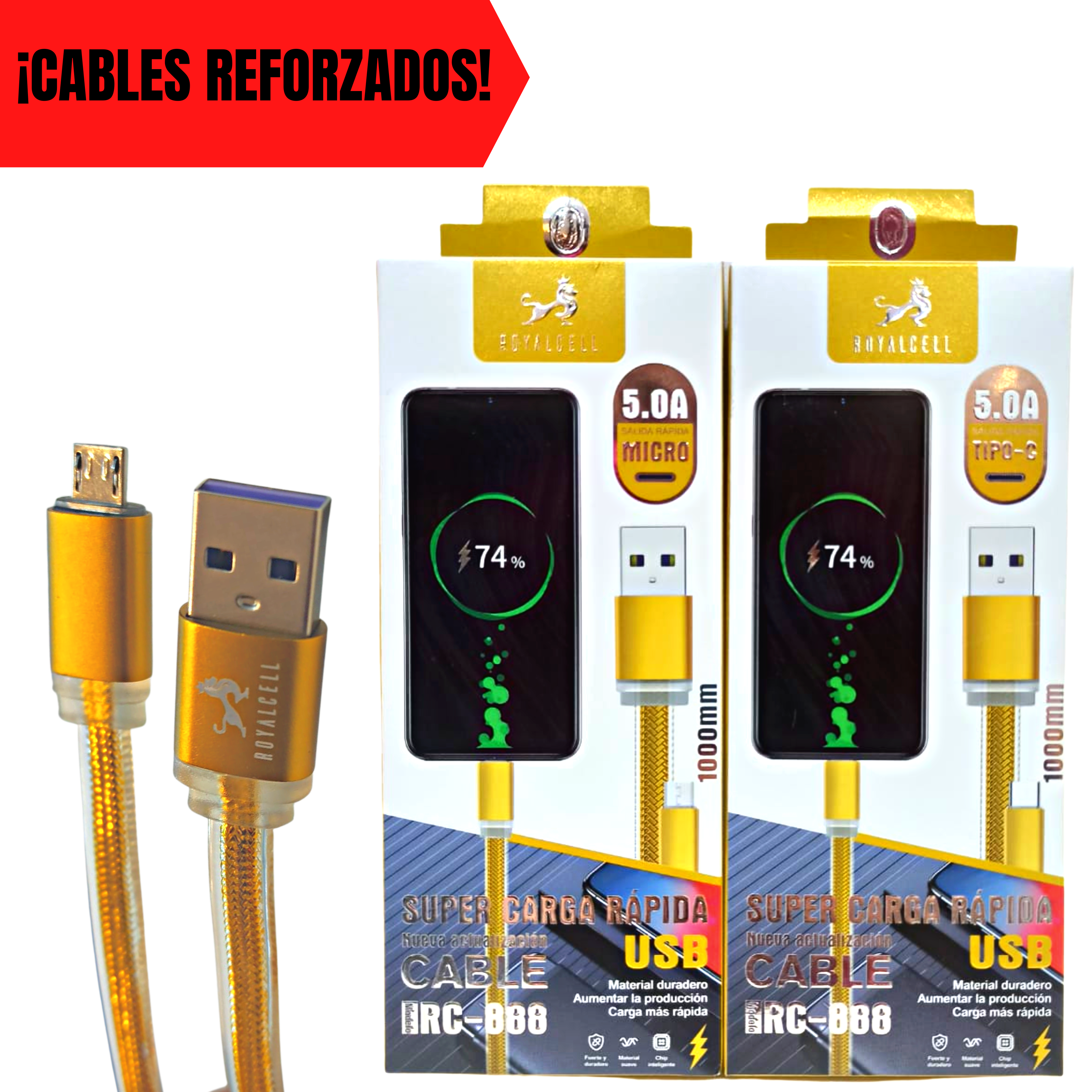 Cable USB a Micro Dinax 5.1A Carga Rápida - Daz Importadora