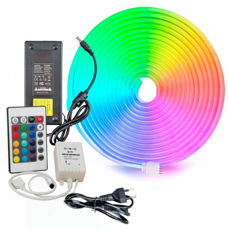 Tira Neon LED RGB con Control 12v