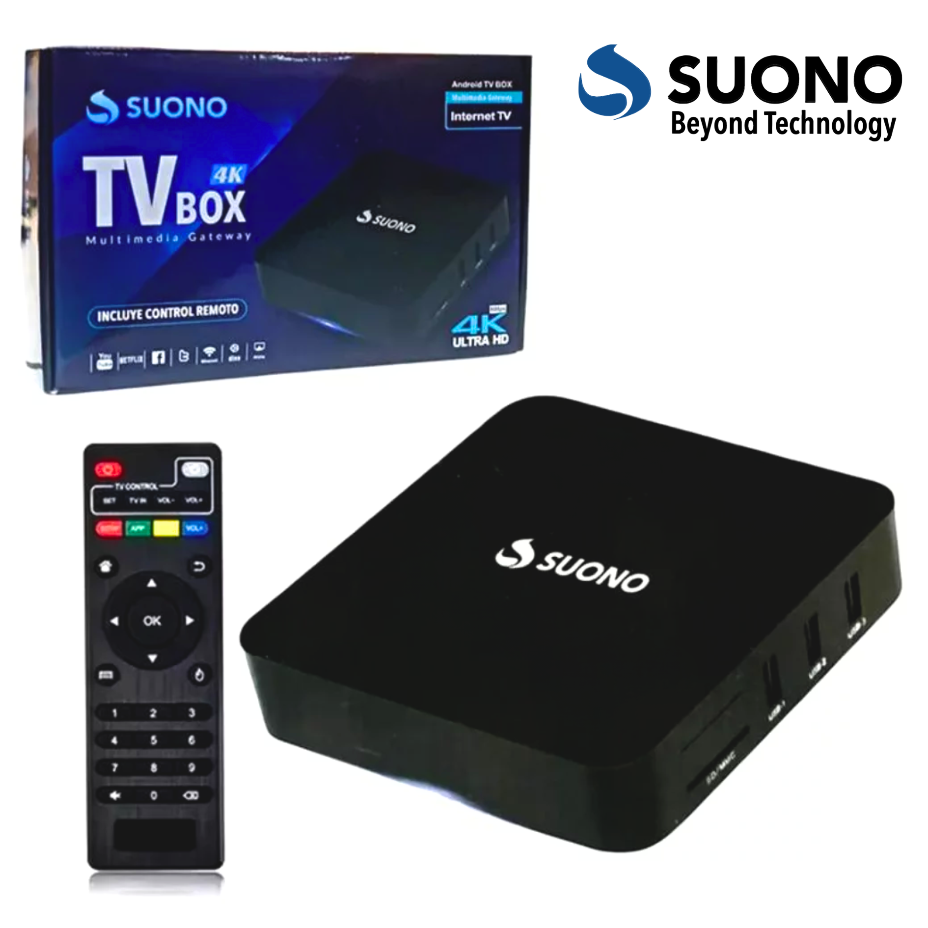 TV BOX SUONO 4K ULTRA HD 1 RAM - 16GB - Daz Importadora