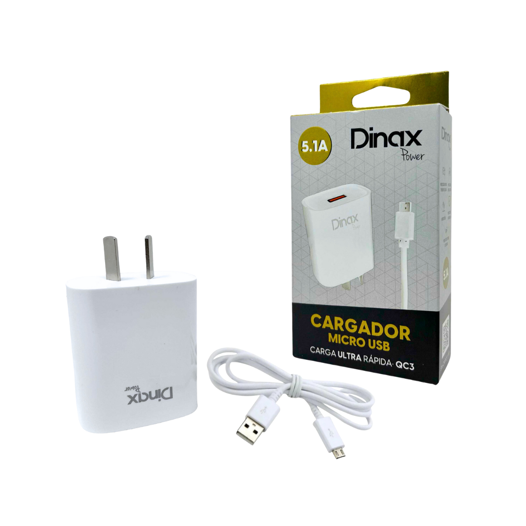 Cargador DINAX USB a MICRO (V8) 5.1A