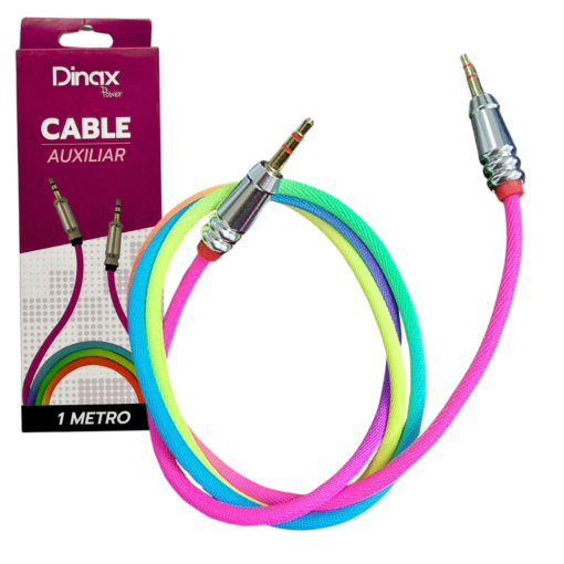 CABLE AUXILIAR DINAX MULTICOLOR 1M