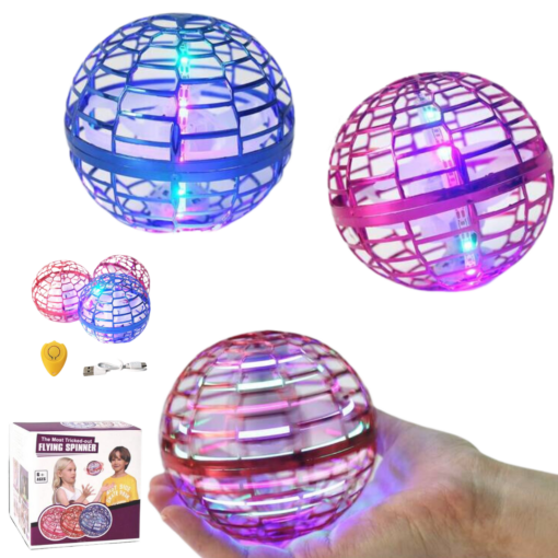 Flying Spinner Ball LED, dron, juguete para ovnis, fidget, bumerang, varios colores