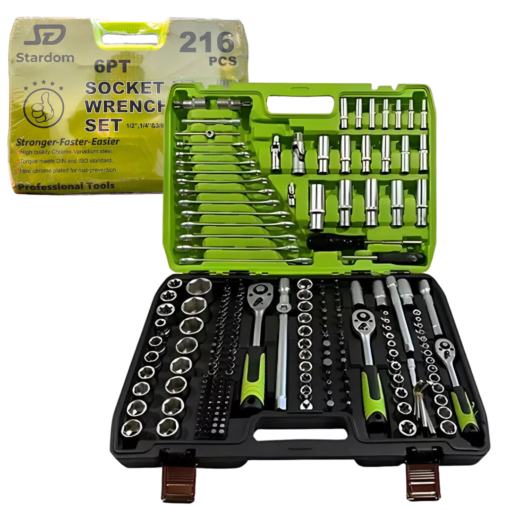 SET DE LLAVE TUBO STARDOM 216PCS (VERDE)