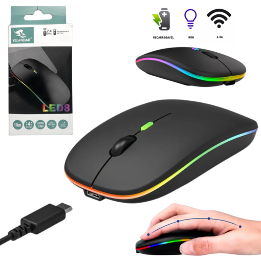 MOUSE INALAMBRICO YELANDAR RGB