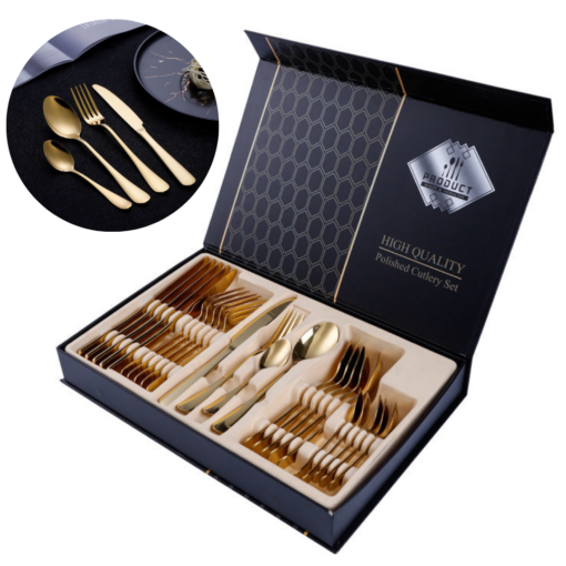 UTENSILLOS DORADOS 1012G 24PCS