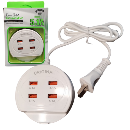 Zapatilla USB x4 5.1A POWER SOCKET