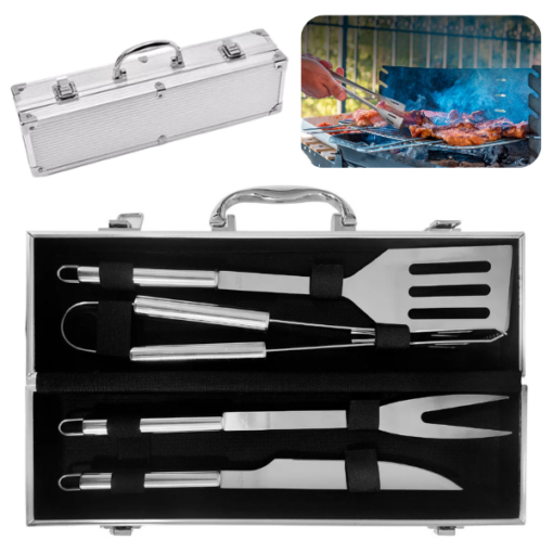 SET DE PARRILLA PLATEADO R136