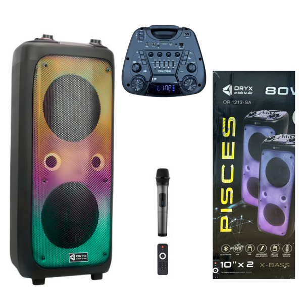 Parlante Bluetooth 2X10" ORYX PISCES OR1213