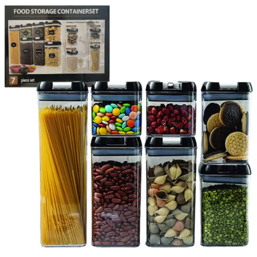 SET ORGANIZADOR DE COCINA FOOD STORAGE caja negra saa126