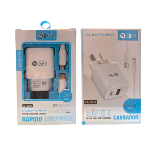 CARG IBEK USB+PD TIPO C IB-5806.5808.5804.5810