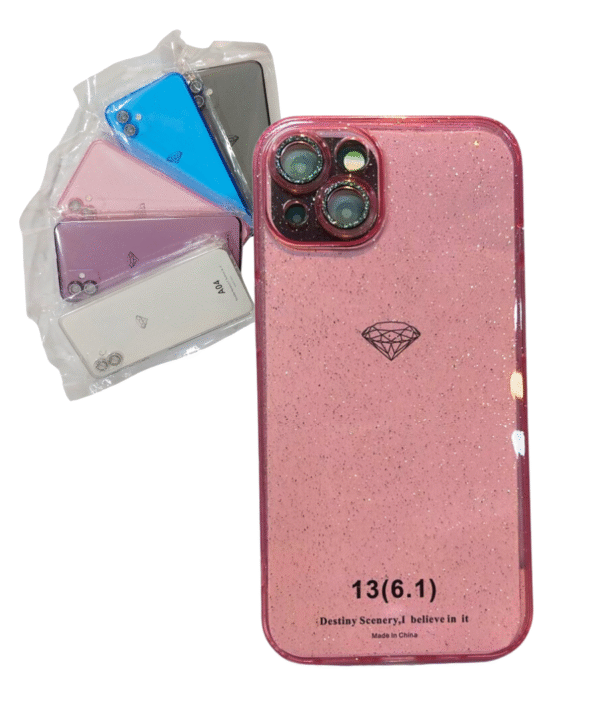 Fundas con Glitter y Protector de Camara