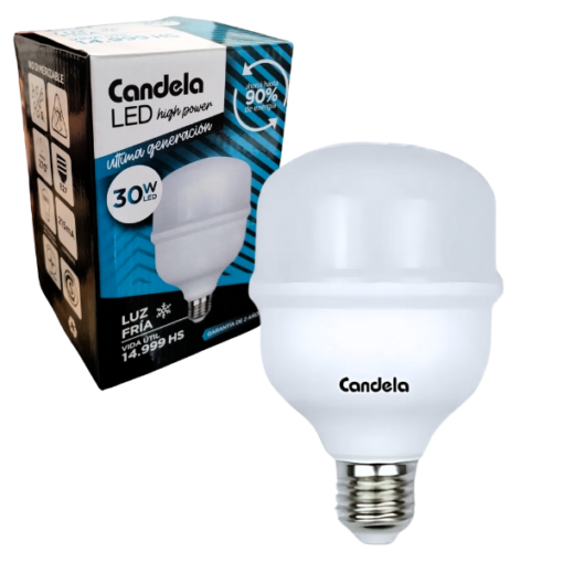 Foco LED Candela 30W Fria High Power