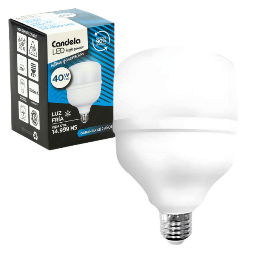 FOCO LED CANDELA 40W FRIA high power