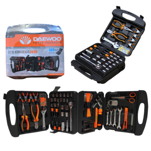 SET DE HERRAMIENTA DAEWOO 189 PCS DW189