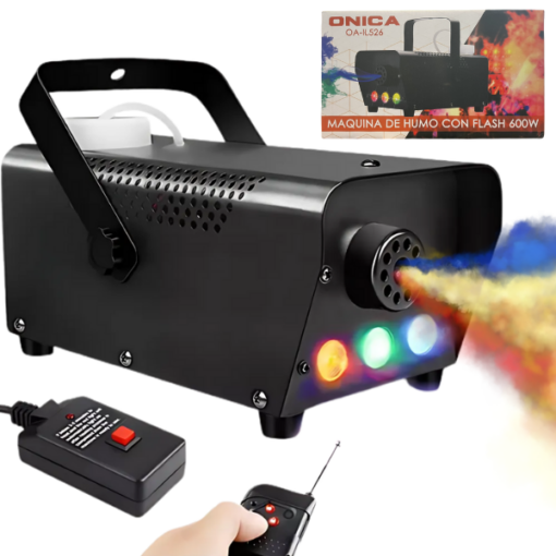 MAQUINA DE HUMO CON LED Y CONTROL ONICA