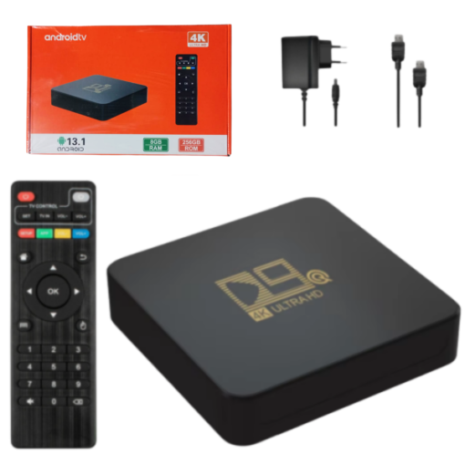 TV Box 4K UHD 8GB 256GB D9 Android 13.1
