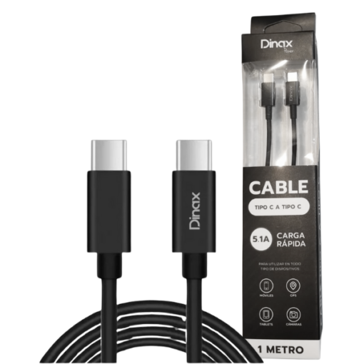 Cable DINAX Tipo C a Tipo C 5.1A 1mts