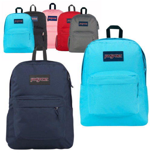 MOCHILA JANSPORT VARIOS COLORES LISOS