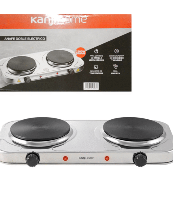Anafe Doble Silver KANJI HP220SSD