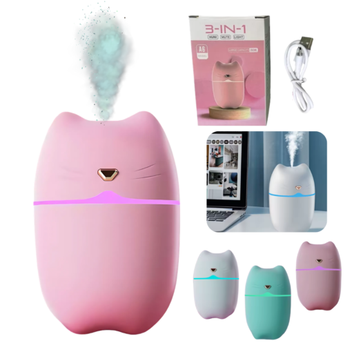 Humidificador Gatito 3 en 1 A6