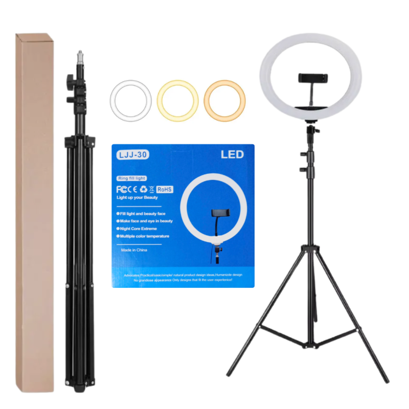 Aro de Luz 12" Con Tripode LJJ-30