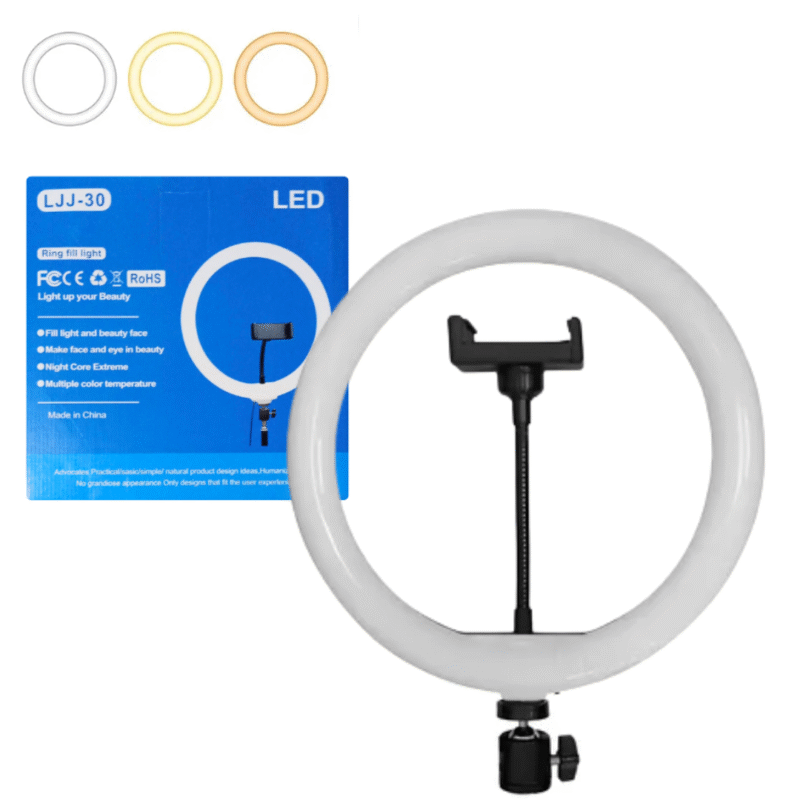 Aro de Luz 12" Pulgadas LJJ30 (Sin Tripode)