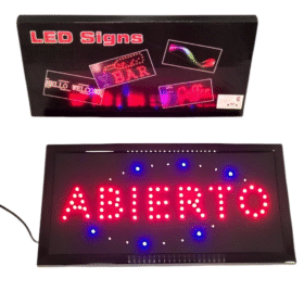 Cartel LED ABIERTO