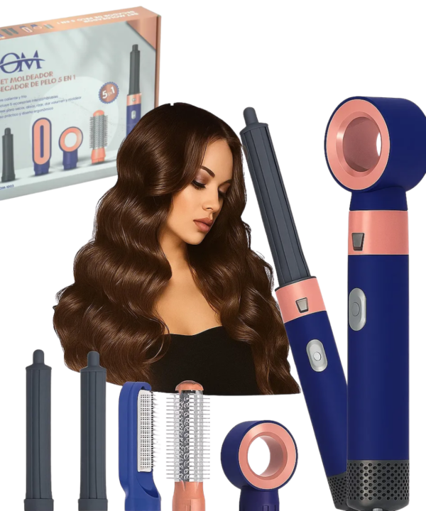 Set Moldeador Secador De Pelo Cepillo 5 En 1 OM