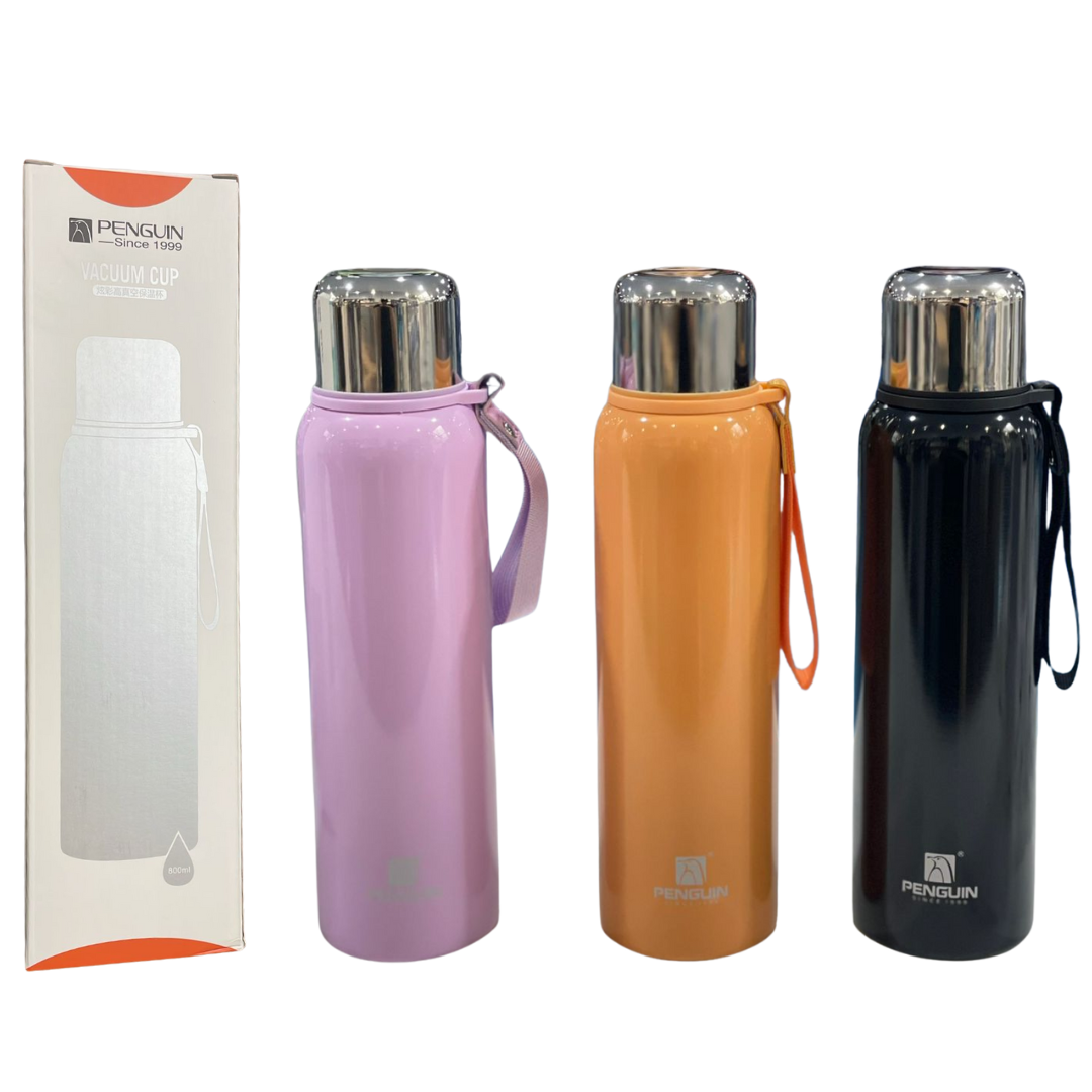 Termo con Correa 800ML VACUUM CUP PENGUIN Termo con Correa 800ML VACUUM CUP PENGUIN