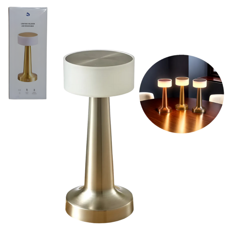 Lampara Velador LED Recargable 3 Tonos SUONO ILU0146
