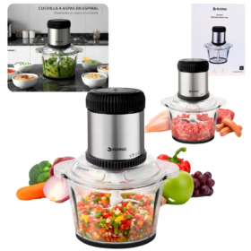 Picadora Procesadora De Alimentos Suono Cortadora 2L 500W