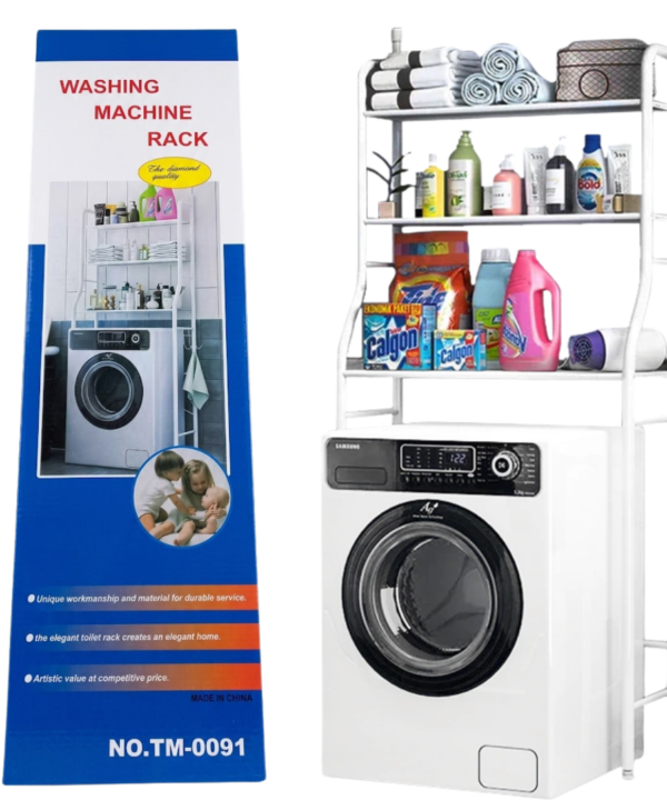 Rack sobre Lavarropas Tres niveles Perchero WASHING MACHINE HOG0673