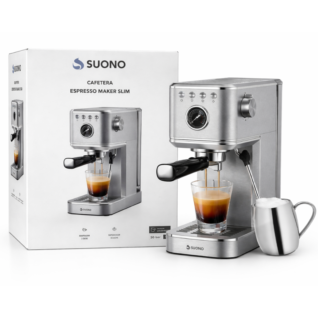 Cafetera Vintage Espresso Maker Slim 20Bar SUONO 203 Cafetera Vintage Espresso Maker Slim 20Bar SUONO 203