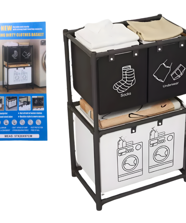 Cesto Organizador De Ropa Lavanderia 2 Niveles FOLDING DIRTY YH6902