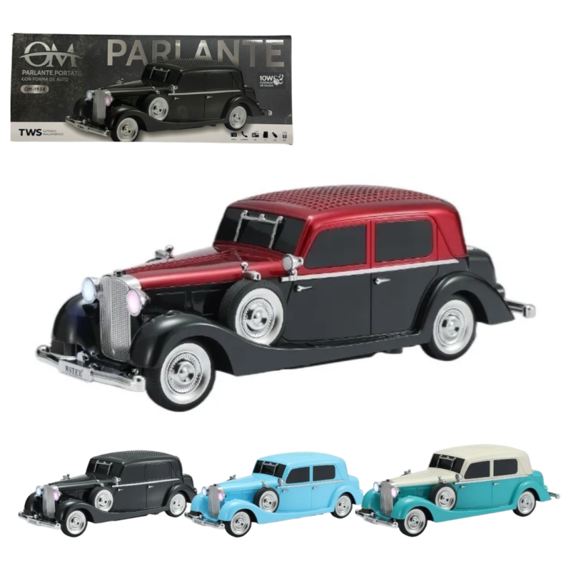 Parlante Auto Retro Bluetooth 10W OM-1934