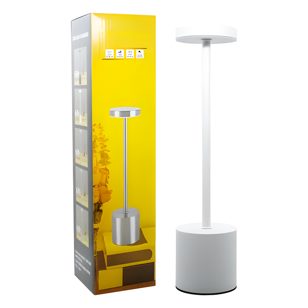 Articulos 19-02 (89) Lampara Touch Velador LED Recargable BLANCA ILU0156 - Imagen 1
