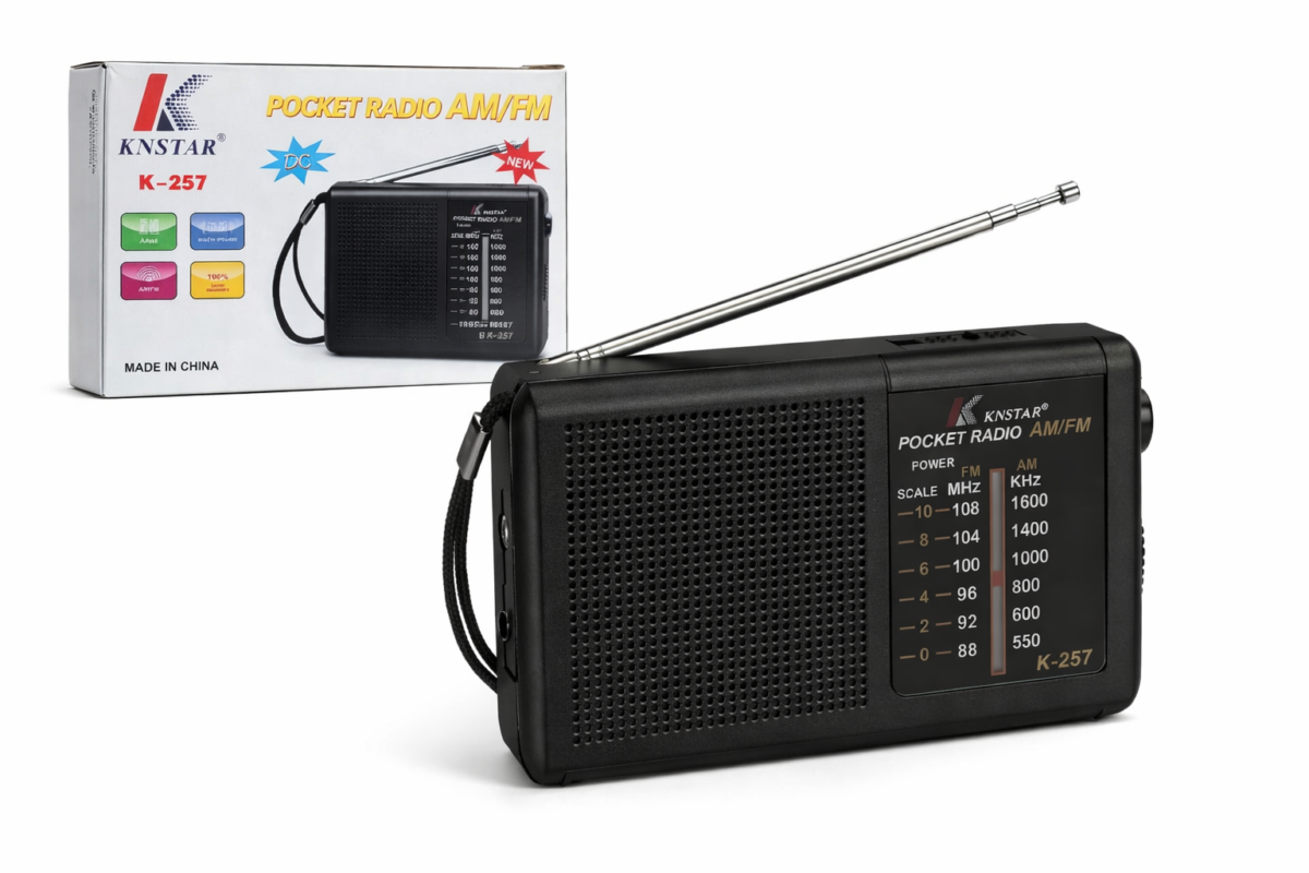 Radio Portátil Knstar K-257 A Pilas Am Fm Negra