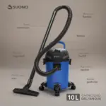 Aspiradora de Tacho Apto Líquido 10L 600W Accesorios - Imagen 5