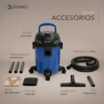 Aspiradora de Tacho Apto Líquido 10L 600W Accesorios - Imagen 6