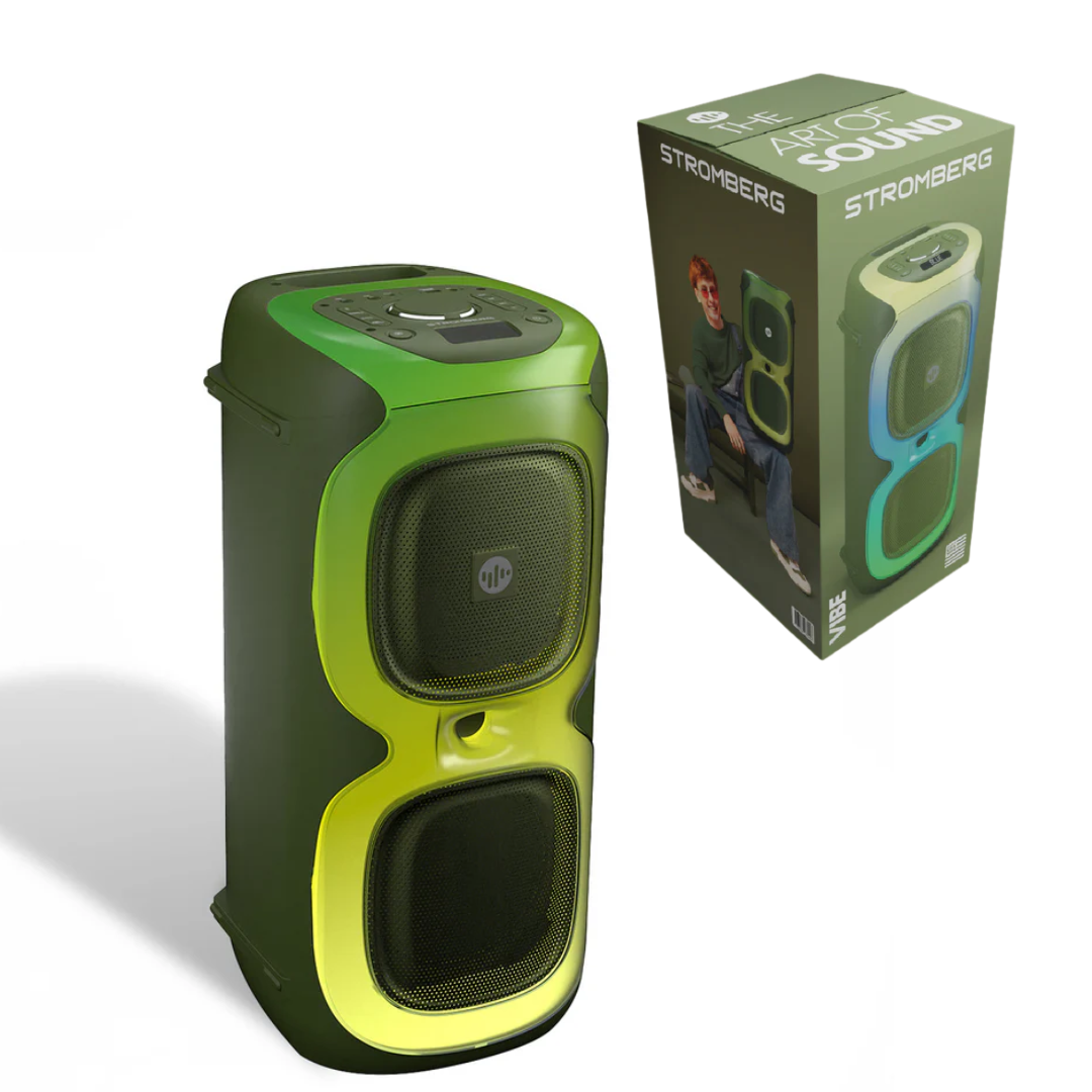 Parlante Bluetooth Vibe 80W Doble Woofer Stromberg Parlante Bluetooth Vibe 80W Doble Woofer Stromberg