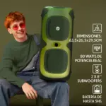 Parlante Bluetooth Vibe 80W Doble Woofer Stromberg - Imagen 4