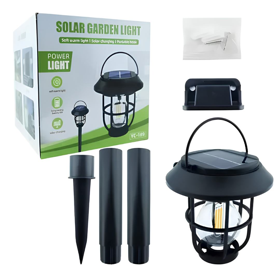 Lampara Led Carga Solar Estaca c/Sensor YC-169 Lampara Led Carga Solar Estaca c/Sensor YC-169