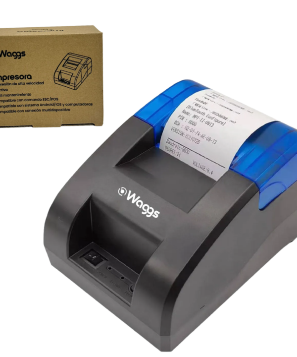 Impresora Térmica Waggs ITER04 58mm Bluetooth/USB ESC/POS