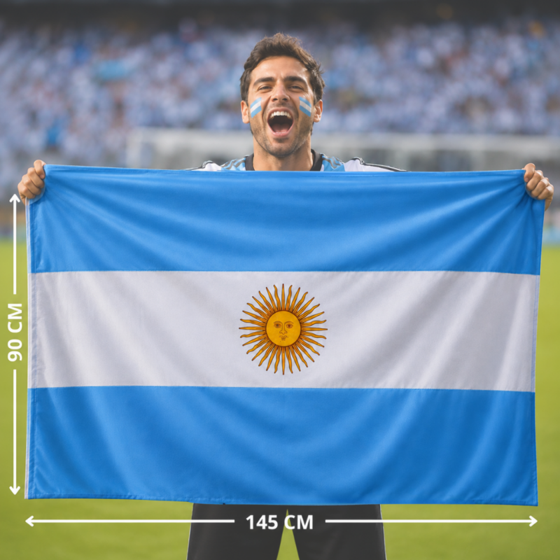 Bandera de Argentina 90x145cm 2026WC-03