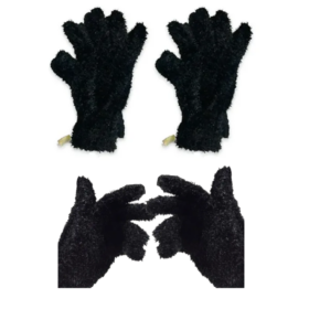 Guantes Peluche Negro SL113