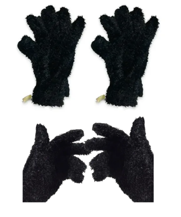 Guantes Peluche Negro SL113