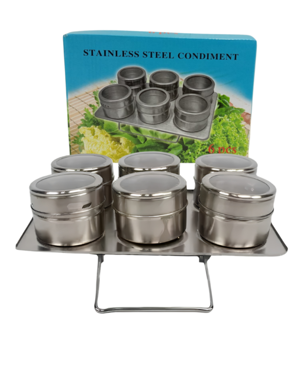 Especiero de Cocina x6Pcs STAINLESS STEEL CONDIMENT