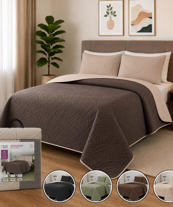 Edredon de Verano con Fundas de Almohadas KING 280x240cm ORYX EBN032