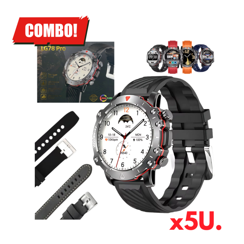 COMBO x5 Smartwatch 4 en 1 Circular LG78 PRO