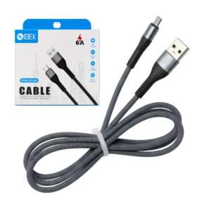 Cable Mallado 6A USB a USB-C IBEK CB-2605